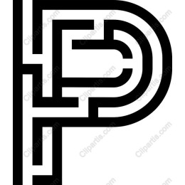 Geometric Letter P