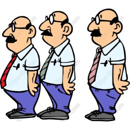 Cartoon Man Trio - Humorous Poses