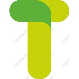 Green Abstract Letter T