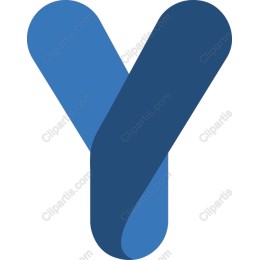 Stylish Blue Letter Y