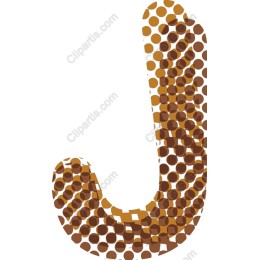Artistic Letter J in Earthy Tones