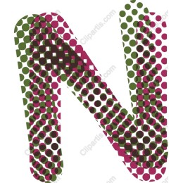 Polka Dot Letter N