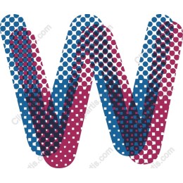 Vibrant of Letter W