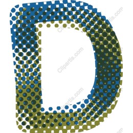 Vibrant Stylized Letter D