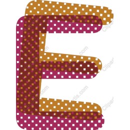 Vibrant Letter E