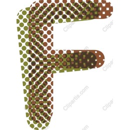 Dot Pattern Letter F