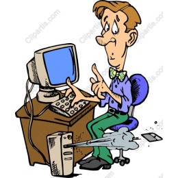 Quirky Cartoon Tech Troubles