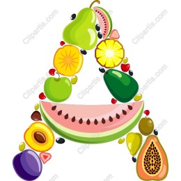 Fruit-Inspired Letter A