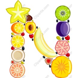 Fruity Letter N