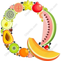 Fresh Fruit - Colorful Circular
