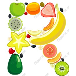 Vibrant Fruit Letter P