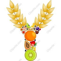 Vibrant Y-Shaped Fruit and Grain