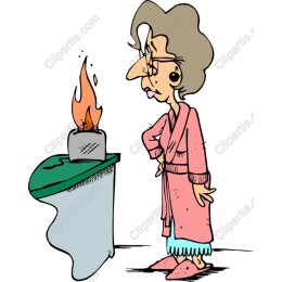Elderly Woman and Kitchen Fire