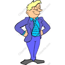 Playful Cartoon Businessman