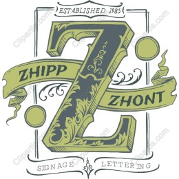 Vintage Letter Z - Zhipp Zhont Signage