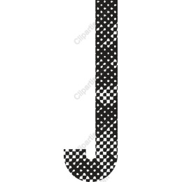 Black and White Abstract Letter J