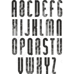 Vintage Halftone Alphabet Clipart Set - A-Z Typography Bundle