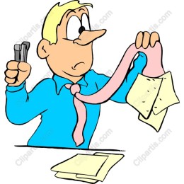Stressed Office Worker Cartoon