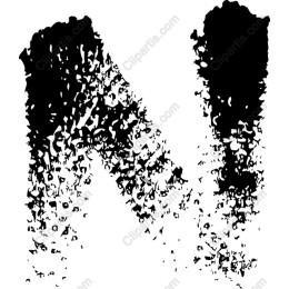 Grunge Letter N
