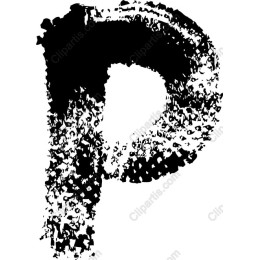 Grunge Style Letter P