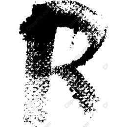 Textured Letter R