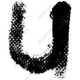Grunge Letter U