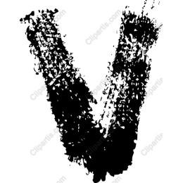 Grunge Letter V