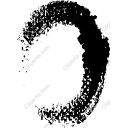 Black Brush Stroke Circle