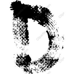 Textured Letter D Artistic