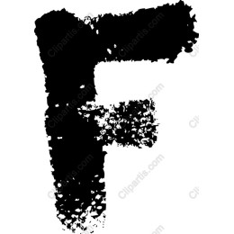 Textured Letter F Grunge