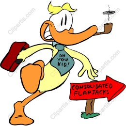 Whimsical Cartoon Duck