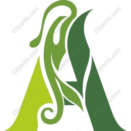 Elegant Leaf Letter 'A'