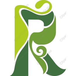 Stylized Green 'R' Letter