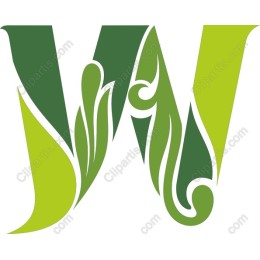 Floral Letter W