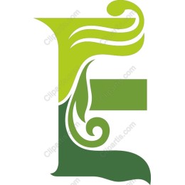 Elegant Green Letter E