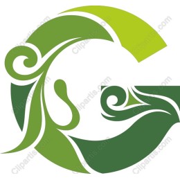 Stylized Green G Floral