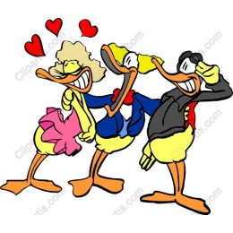 Charming Cartoon Ducks
