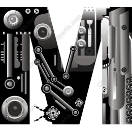 Mechanical Letter M