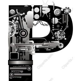 Mechanical Letter P