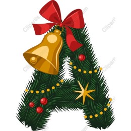 Festive Christmas Letter A