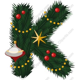Festive Pine Letter K