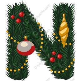 Festive Christmas Letter 'N'