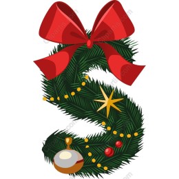 Festive Evergreen Christmas Numeral