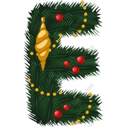 Festive Pine Letter E