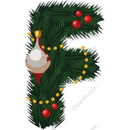 Festive Letter F Holiday