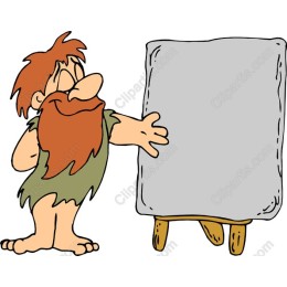 Caveman Character with Stone Tablet