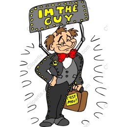 Whimsical Tuxedo Character - 'I'm The Guy!'