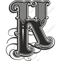 Vintage Ornate Letter K