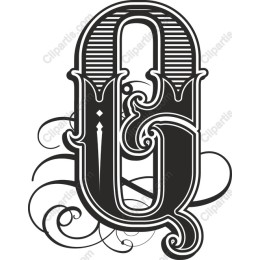 Ornate Letter Q