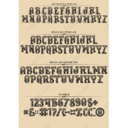 Decorative Vintage Alphabet Clipart Set
